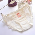 thumbnail image 2 of yillto Womens Briefs Lace Cute Elastic Waist Princess Panties Ladies Girls Full Coverage Underwear, 2 of 3