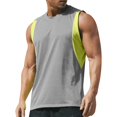 thumbnail image 2 of Hemlock Mens Summer Swim Shirts Sleeveless Workout Tank Top,Solid Color Combination Quick Drying Vest Men Relaxed Breathable Leisure Fitness Running, Gray XL, 2 of 8