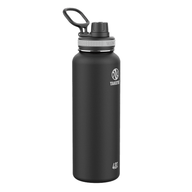 Takeya Originals Spout Water Bottle, Stainless Steel, Vacuum insulated