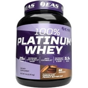 EAS 100% Platinum Whey Powder - 25g Protein, Anti Catabolic, 5.5g BCAAs - 5lb Chocolate Peanut Butter Cup