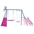 thumbnail image 5 of Swing Set for Kids Outdoor Swing Sets Heavy-Duty Metal Swing Set with Slide Backyard Swing Sets Holds Up to 440lbs for Ages 3-8, 5 of 14