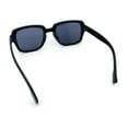 thumbnail image 6 of Retro Luxury Keyhole Hipster Horn Rim Plastic Rectangle Sunglasses All Black, 6 of 6