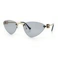 thumbnail image 5 of Womens Luxury Fashion Rimless Triangular Designer Sunglasses Gold - Grey, 5 of 8