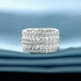 thumbnail image 4 of EOEMY 925 Silver Filled Ring Women Luxury Jewelry Cubic Zircon Wedding Ring Sz 6-10-6, 4 of 5