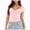 Pink, variant on Sexy Crop Tops for Women V Neck Split Side Basic Shirt for Going Out Casual Summer Blouses