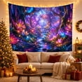 thumbnail image 3 of Bioluminescent Forest with Glowing Flora and Floating Orbs, Mystical Fantasy for Fantasy Lovers, Enchanted Wall Art, Housewarming Gift, Tapestry Wall Hanging for Bedroom and Living Room, 3 of 7