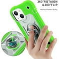 thumbnail image 4 of KOMI Compatible with iPhone 14 Pro Max Case 6.7 Inch with Built-in 360°Rotating Ring Stand, Military Grade Drop Protection Full Body Rugged Heavy Duty Protective Cover Guava, 4 of 4