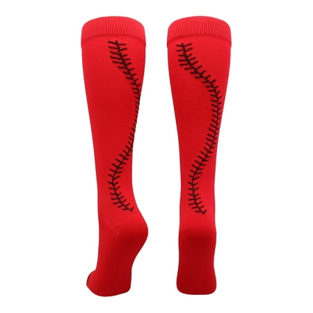 youth red softball socks