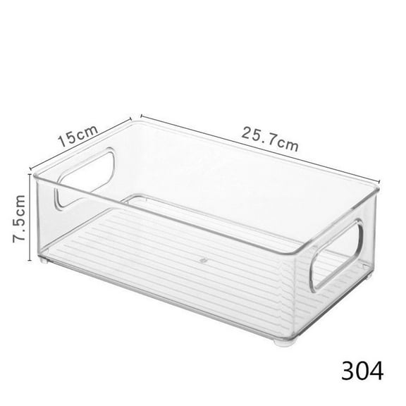 Acrylic Clear Storage Box Bin Refrigerator Organizer Drawer Storage Box Cabinet Desktop Food Snack Makeup Storage Box Container