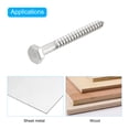 thumbnail image 4 of Uxcell Hex Head Lag Screws Bolts, 1/4" x 2-1/2" 304 Stainless Steel Partial Thread Wood Screws, 20 Pack, 4 of 7