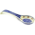 thumbnail image 2 of Polish Pottery 11¾-inch Spoon Rest (Sweet Red Flower Theme) Hand Painted in Boleslawiec, Poland + Certificate of Authenticity, 2 of 6