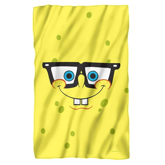 Spongebob Blanket, 36"x58" Spongebob Winking Face Fleece Blanket