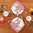 thumbnail image 4 of BZSMCE Satin Native Fab Cotton Dinner Napkin Cute Dollar Rabbit Reusable, 4 of 8