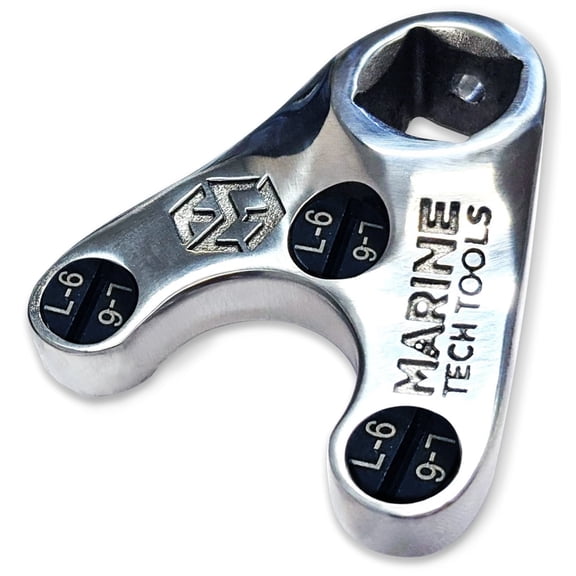 Marine Tech Tools Evinrude E-TEC Outboard Trim Wrench - Fits 75-115hp Single Cylinder (AMT0004) - Professional Grade L6 Pins