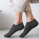 thumbnail image 5 of Paquete de 8 calcetines invisibles de algodón antideslizantes con cojín informal para hombre con silicona, calcetines cómodos, 5 of 5