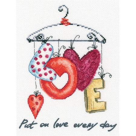 UPC: 4743348404623 | Cross-stitch Kit with printed background Put on love every day M70034