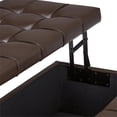 thumbnail image 4 of Atlin Designs Pouf de Rangement pour Table Basse, Brun Chocolat, 4 of 5