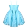 thumbnail image 2 of Girls Dress Light Blue Flower Ruffle Sleeveless Strap Party Pageant 5 Years, 2 of 6