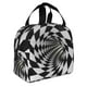 thumbnail image 2 of Easygdp 3D Vortex Illusion Bolsa Térmica Premium - Tela Oxford Impermeable, Gran Capacidad, Bolsillo Frontal, Unisex para Trabajo, Escuela, Actividades al Aire Libre y Picnics, 2 of 8