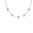 thumbnail image 2 of Araiya 14K White Gold Round Diamond Flower Bar Pendant with Sterling Silver Chain Necklace (1/2 cttw, I-J Color, I2-I3 Clarity), 18", 2 of 5