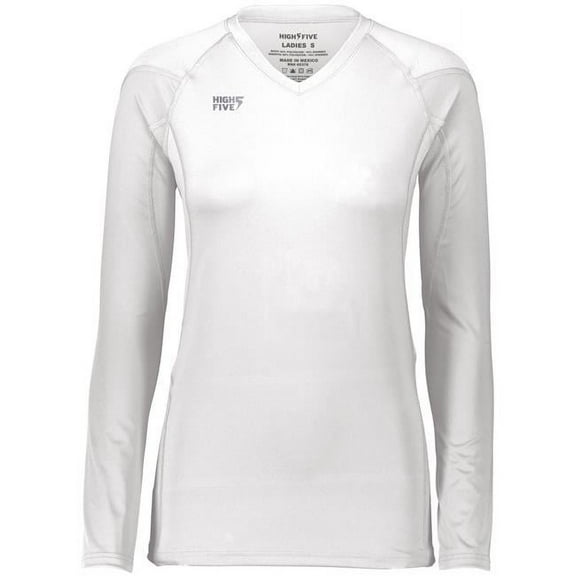 High Five 342212.005.2XL Ladies Truhit Long Sleeve Jersey, White - 2XL