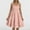 Pink, variant on Yghzkop Womens Summer Solid Color Adjustable Lace Up Side Tiered Ruffle Hem Double Layer Camisole Dress Cute Sleeveless Sundress