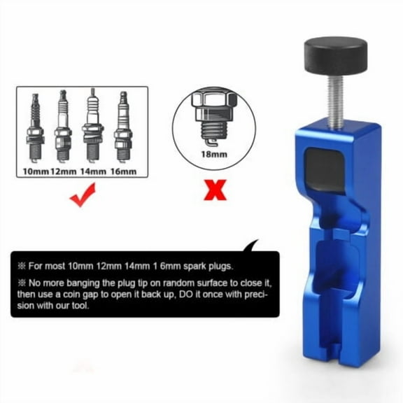 Blue Universal Spark Plug Gap Tool Blue for Most 10mm 12mm 14mm 16mm Spark Plugs