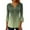 505_Multicolour, variant on 3/4 Sleeve T Shirts for Women Spring And Summer Seven Minutes Of Bell Pressed Pleated Solid Color Button V Neck T Shirts Purple