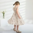thumbnail image 3 of Younger Tree Baby Toddler Girls Dress Kid Summer Sleeveless Princess Flower Beach Butterfly Sundress for 7-8T, 3 of 6