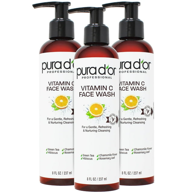 Jabón facial PURA D'OR Antioxidante con vitamina C 720 ml x3 = 2,2 L