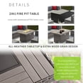 thumbnail image 5 of Sunmthink 15 Pcs Furniture Sets with Fire Pit Table, Grey, Patio Sectional for Garden, PE Rattan, 5 of 11