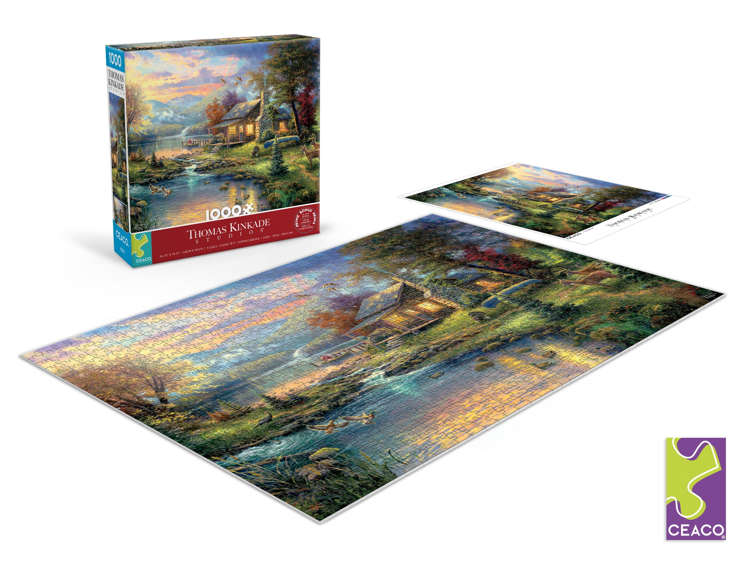 Ceaco Thomas Kinkade Nature's Paradise 1000-Piece Interlocking Jigsaw Puzzle for Adults Ages 14+