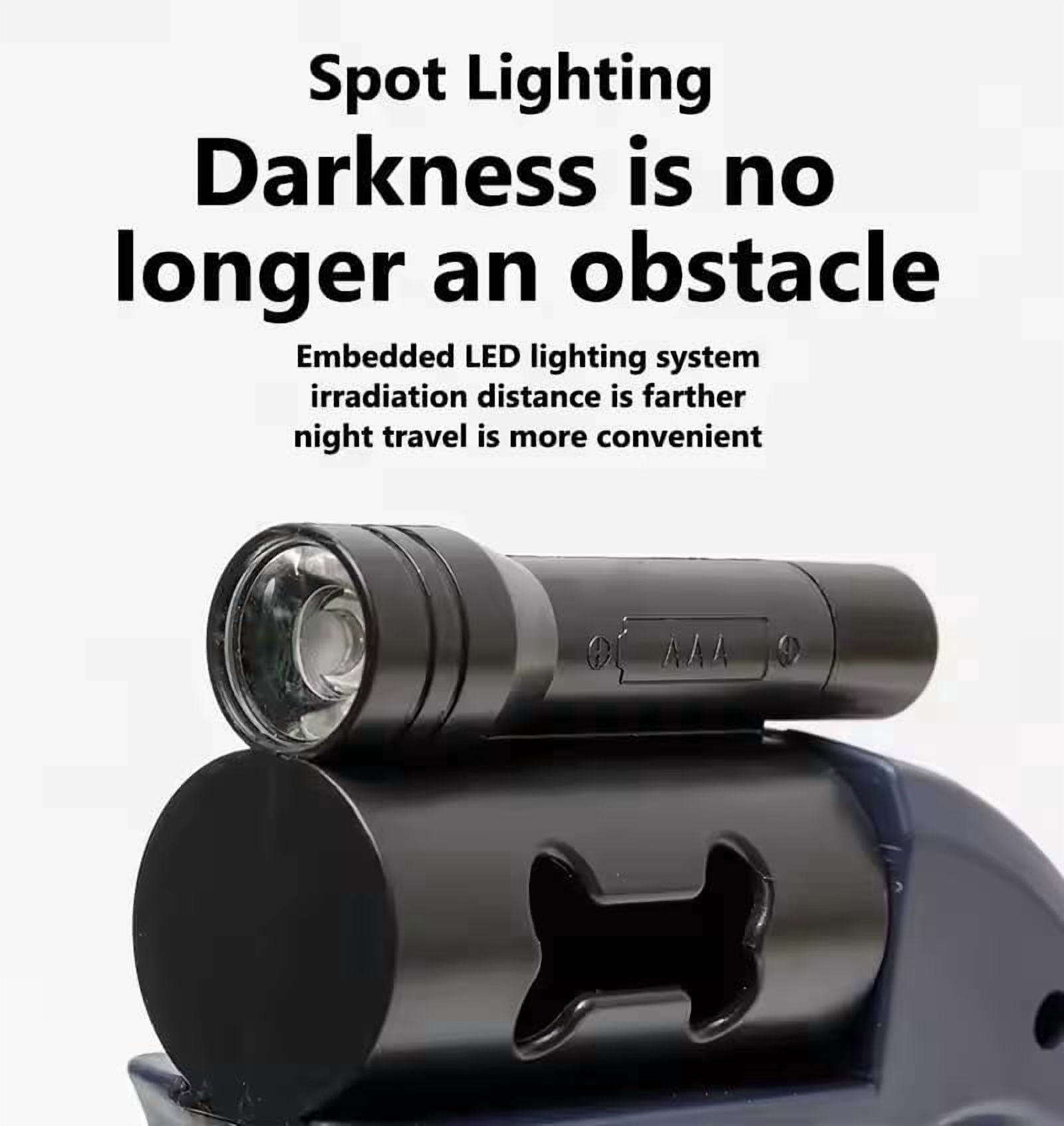 Dual Dog Retractable Leash – 2-in-1 Hands-Free Leash with Flashlight & Poop Bag Holder, 360° Rotating for Small to Large Dogs-dh