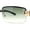 Gold Green, variant on Old School Rimless Narrow Rectangle 90s Designer Shade Sunglasses Silver Black Pink