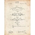 thumbnail image 2 of Borders, Cole 15x18 Gold Ornate Wood Framed with Double Matting Museum Art Print Titled - PP487-Vintage Parchment Eye Glasses Patent Poster, 2 of 4