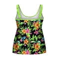thumbnail image 5 of Xdegoge Womens Swim Tops Top Only Scoop Neck Tropical Floral Print Shirred Front Loose Flowy Modest Tummy Control Swimwear Top Beach Summer Pool Party, 5 of 8
