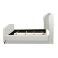 thumbnail image 6 of Carmen King Upholstered Wingback Panel Bed Frame, Antique White, 6 of 10