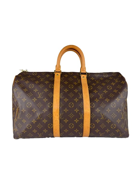 Pre-Owned Louis Vuitton Keepall 45 Boston Bag, Monogram Canvas, Brown, Men's/Women's, M41428...