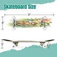 thumbnail image 2 of 31'' Complete Skateboard 7 Layer Canadian Maple Double Kick Deck Skateboards Watercolor beautiful tiger sneaks jungle surrounded by flowers Skate Board for Beginner Adult Gifts, 2 of 5