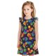 thumbnail image 1 of Balery Colorful Pineapples1 Camisón de princesa para niñas, pijama de algodón con mangas abullonadas, suave y bonito.-X-Large, 1 of 6
