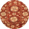 thumbnail image 1 of Ahgly Company Indoor Round Abstract Orange Abstract Area Rugs, 6' Round, 1 of 6