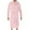 01-Pink1462, variant on Wxolcjlv Men's Solid Robe Hooded Zip Front Long Sleeve Fleece Nightgown With Side Pockets