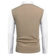 thumbnail image 3 of COOFANDY Men's Sweater Vest V Neck Casual Sleeveless Knitted Button Cardigan Vest, 3 of 10