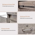 thumbnail image 3 of 3 Drawer File Cabinet with Lock, Rolling File Cabinet Under Desk, Mobile File Cabinets for Home Office, Wood File Cabinet Printer Stand for Letter Size Filings, Gray, 3 of 5