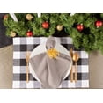 thumbnail image 4 of Contemporary Home Living Textured Buffalo Check Cotton Placemats - 19" - White and Black - Set of 6, 4 of 8