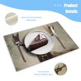 thumbnail image 3 of BaHomeck placemats Set of 4 rectangle Linen Cotton Placemats for Dining Table Washable Heat Resistant,18*12inch,Elk With Large Antlers, 3 of 4