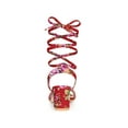 thumbnail image 2 of BLISSFUL STEP Women's Opened Toe Chunky Mid Heeled Lace Up Sandals Red (Size 9), 2 of 6