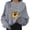 Grey, variant on Bibifish Womens Sunflower Sweatshirts Floral Printed Crewneck Long Sleeve Pullover Cute Spring Casual Loose Fit Breathable Comfy Sweatshirts