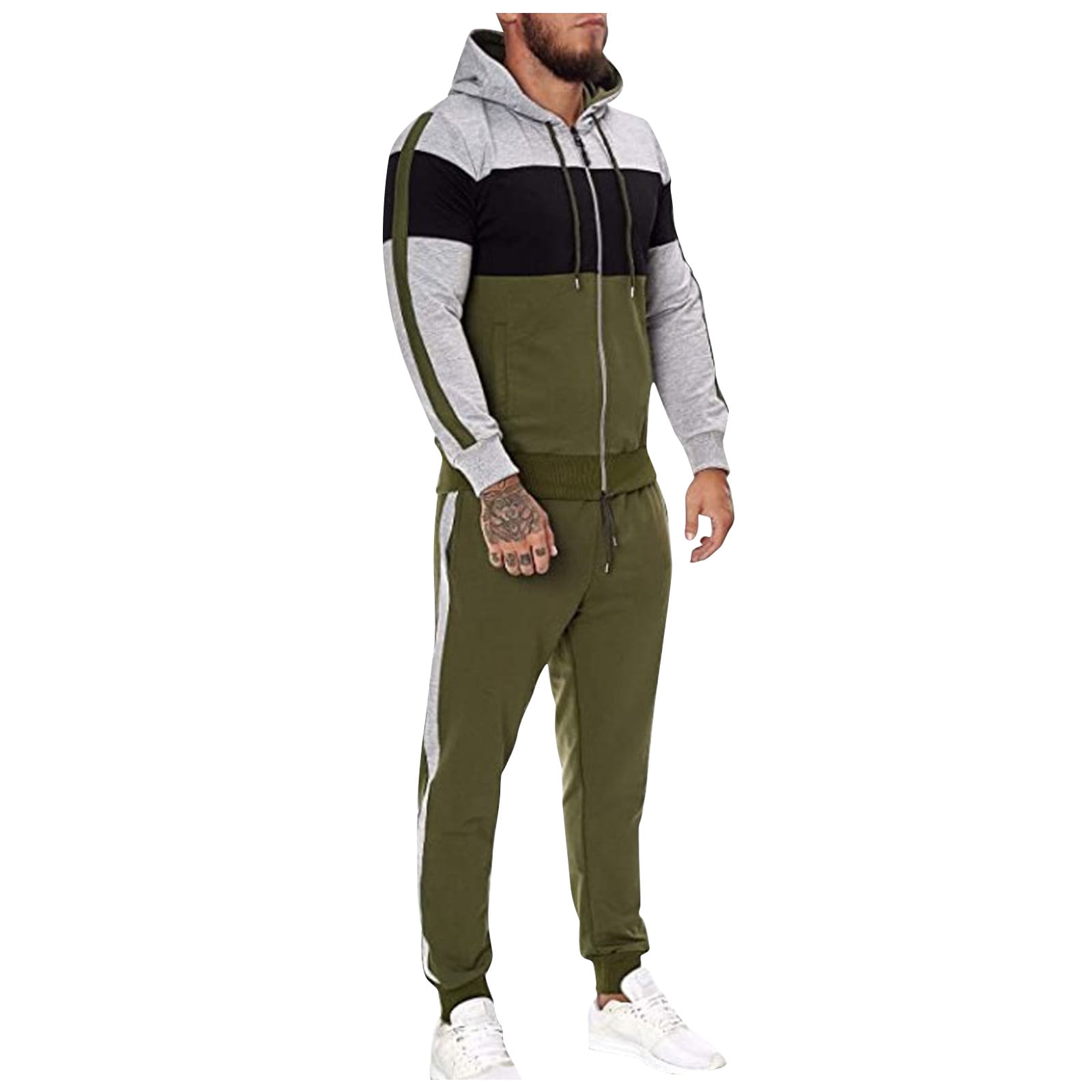 KIJBLAE Sales Tracksuit Track Suits for Men Men's Casual Tracksuit Set