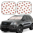 thumbnail image 2 of Picia Hand Drawn Watermelon 2 Piece Car Windshield Sun Shade Foldable | Foldable Sun Shield for Front Window Blocks UV Rays and Keeps Your Vehicle Cool-, 2 of 7